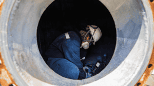 Worker in Confined Space